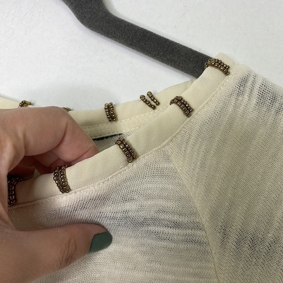 Scotch & Soda beads collar cream mix fabric top - Picture 3 of 7